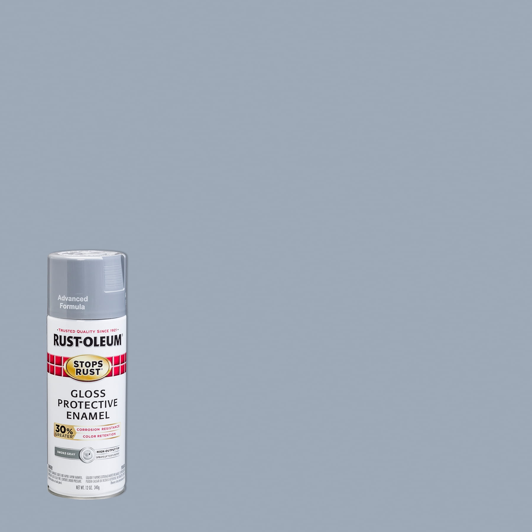 Smoke Gray, Rust-Oleum Stops Rust Advanced Gloss Spray Paint, 12 oz ...