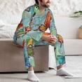 thumbnail image 7 of Sikiie Retro Seamless Flying Butterflies Mens Pajama Set, Soft Warm Long Sleeve Sleepwear, Cozy Button-Down Pjs for Men-Medium, 7 of 7
