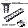 thumbnail image 4 of ANTHOUSE band Compatible with Apple Watch Band 38mm 40mm 41mm, Slim Stainless Steel Metal Black Replacement Strap for iWatch Series 8 7 6 5 4 3 2 1 & SE for Women (Black, 38mm 40mm 41mm), 4 of 11