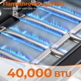 thumbnail image 4 of Flintex 4 Burner Propane Gas Grill with Infrared Side Burner, 40,000 BTU, Diamond Grates & Griddle for Outdoor BBQ, 4 of 10