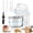WHITE1-4, variant on Stand Mixer Automatic Electric Kitchen Mixer - 4.8 QT Smart Standing & Hand Mixer with Auto-Rotating Bowl & Beater, 5-Speed Tilt-Head Household Mixer with Beaters& Dough Hooks for Baking,Black/White