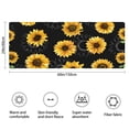 thumbnail image 3 of Black Sunflower Gray Petal Pattern Bathroom Rugs Mat,Non Slip Microfiber Bathroom Rug,Rubber Backing,Soft Bathroom Mats for Bathroom Floor,Tub and Shower,60x24in(150x60cm), 3 of 5