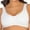 White, variant on Women Adjustable Strap Bra Comfort Front Closure Bra Supportive Wireless Design Adjustable Wide Straps Full Coverage Soft Cup XXL Grey