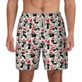 thumbnail image 2 of Goofa Christmas Cat Printed Men's Swim Trunks Board Shorts Quick Dry Mens Swimming Trunks with Compression Liner,Breathable Fit Hawaii Beach Shorts-Medium, 2 of 9
