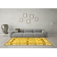 thumbnail image 3 of Ahgly Company Indoor Square Abstract Yellow Modern Area Rugs, 5' Square, 3 of 4