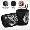 thumbnail image 4 of WYOX Weightlifting Wrist Wraps 18" Professional Quality Wrist Support with Heavy Duty Thumb Loop Best Wrap for Powerlifting Competition Strength Training Bodybuilding Gym Workout Bands for Stability, 4 of 4