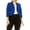 Royal Blue, variant on Moa Collection Women's Plus Size Casual 3/4 Sleeve Bolero Open Front Cardigan Jacket Blazer, Female