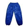 thumbnail image 4 of SonxaHe Big Girl Boy Pants Sequin Dancewear Loose Dance Pants Kids Party Holiday Costume Jazz Streetwear Trousers Blue,Sized 7-8, 4 of 8