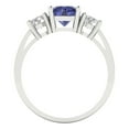 thumbnail image 4 of 1.5 ctw 3 Stone Anniversary Ring for Women | Round Cut Simulated Tanzanite | Hyperallergenic Solid 14K White Gold, 4 of 5