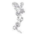 thumbnail image 2 of Anvazise 1Pc Sweet Women Rhinestone Inlaid Butterfly Right Ear Cuff Stud Earrings Jewelry Silver Ear Stud, 2 of 13