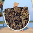 thumbnail image 3 of Yika Beach Blankets Beach Towel Round Printed Microfiber Beach Towel Super Lightweight Colorful Bath Towel Sandproof Beach Blanket Beach Mat Multi-Purpose Towel For Tr, 3 of 7