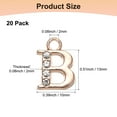 thumbnail image 3 of Uxcell 20 Pack Rhinestone B Letter Charm for DIY Bracelet/Wristbands/Jewelry Gold 0.39" x 0.51", 3 of 6