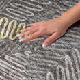 thumbnail image 3 of Addison Rugs Dream Shag Premium Machine Washable Transitional Tropical, Leaves, Botanical Gray Rectangle Rug, 3' x 5', 3 of 8