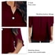 thumbnail image 4 of Tops de verano para mujer, Tops de verano para mujer Camiseta Henley con escote en V para mujer Diseño aerodinámico, 4 of 5