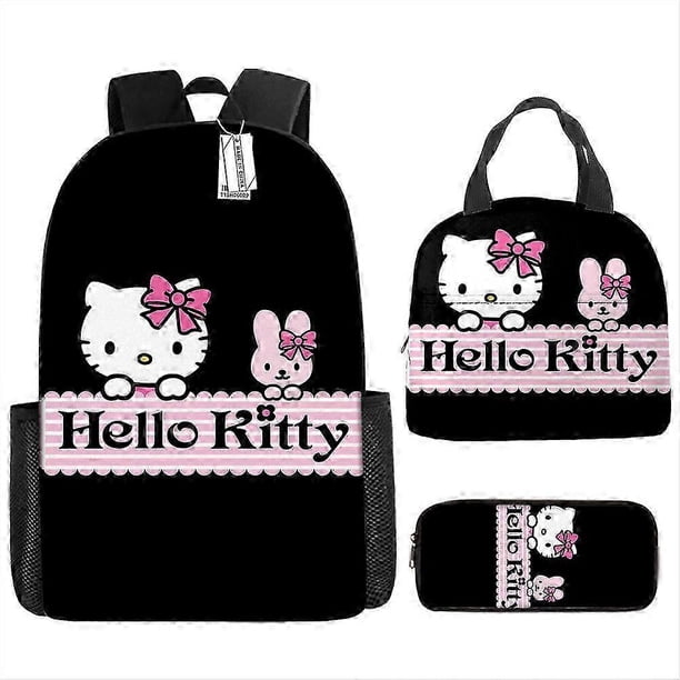 2026 Hello Kitty student school bag Hello Kitty lunch bag insulation lunch bag cartoon cute KT children's backpack