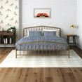 Novogratz Bushwick Metal Bed, King, Gold