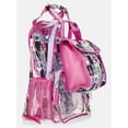 thumbnail image 3 of Disney Minnie Mouse Girls 17" Clear Comic Strip Backpack with Lunch Box and Keychain, 3-Piece Set, Pink, 3 of 5
