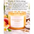 thumbnail image 2 of Peach Coconut Sunrise 3 Wick Candle for Home Scented | 15.8 oz Large Soy Candle | Tropical Peach Coconut Candles Strong Scent Long Lasting | Aromatherapy Relaxation Candle | Gift for Women & Men, 2 of 3