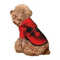 thumbnail image 5 of Honeii Minimalist Skull Red Print Small Dog Hoodies Pet Hooded Sweatshirts Fall Winter Puppy Cat Sweaters Warm Clothes for Small Dogs Outfits Costume-X-Small, 5 of 7