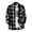 Black_003, variant on Mens Shirts Classic Checked Work Dress Long Sleeve T-Shirts Fall Vintage Plaid Regular Fit Button Down Shirts Coat with pockets Black L
