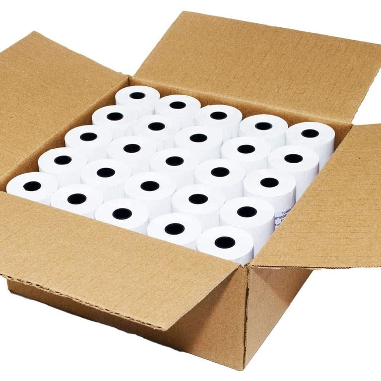 100 Rolls Thermal Receipt Paper 2 1/4" X 55 Ft | BPA-Free For Square Terminal, Verifone, Clover