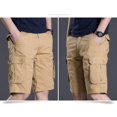 thumbnail image 5 of SDNall Mens Cargo Shorts Workwear Shorts Multi Pocket Zipper Straight Leg Casual Outdoor Sports Shorts (Khaki,Sizes:S-2XL), 5 of 9