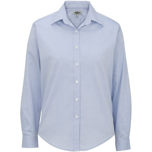 Edwards Garment Womens Long Sleeve Oxford Shirt X-Small Blue