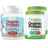 Orgain - Organic Vegan, Non-GMO Plant Based Protein Powder - Peppermint Hot Chocolate (2.04 LB) + Protein Powder - Sweet Vanilla Bean (2.04 LB)