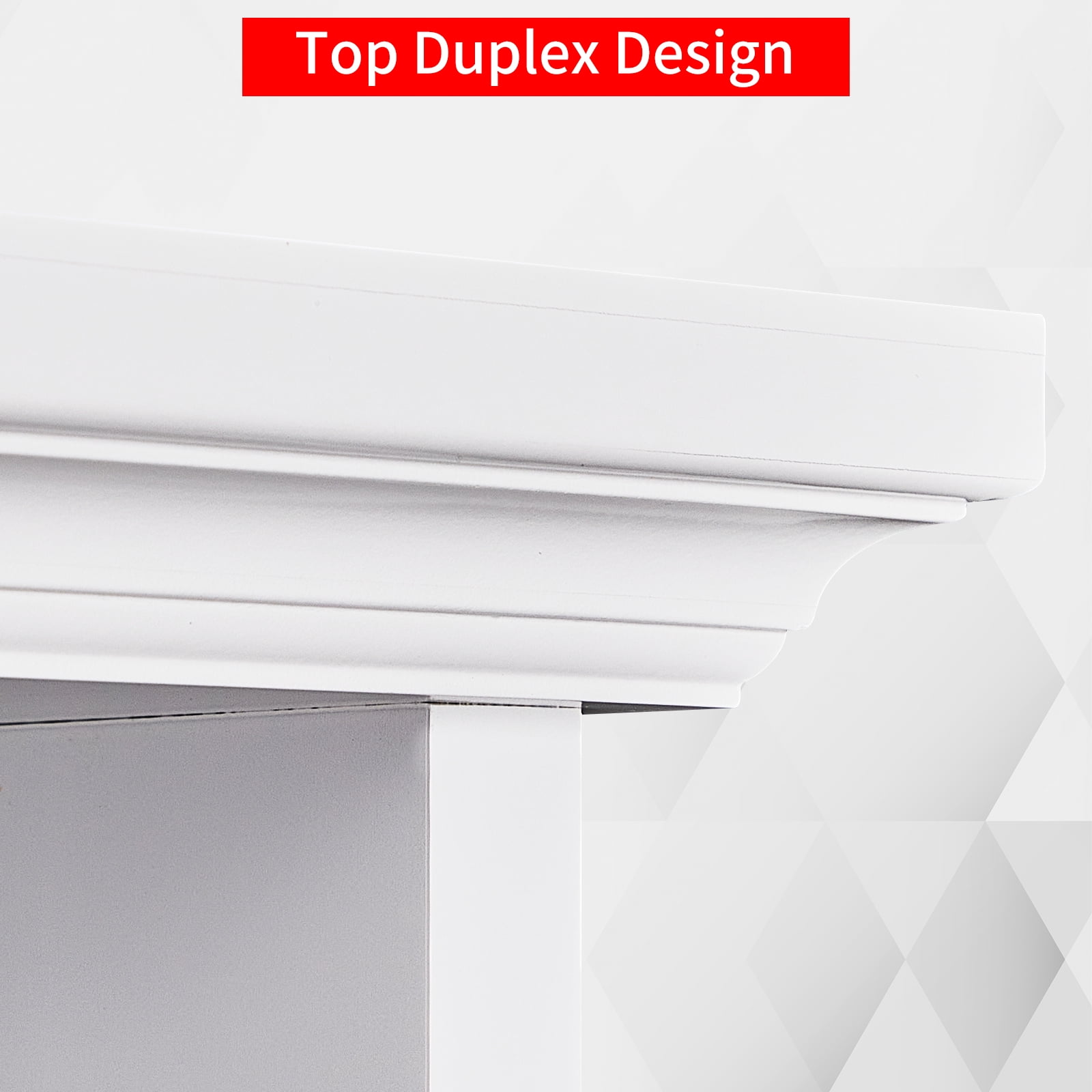 5-Tier Ladder Bookshelf, White with Black Back Panel, 20 x 12.99 x 70.87 in