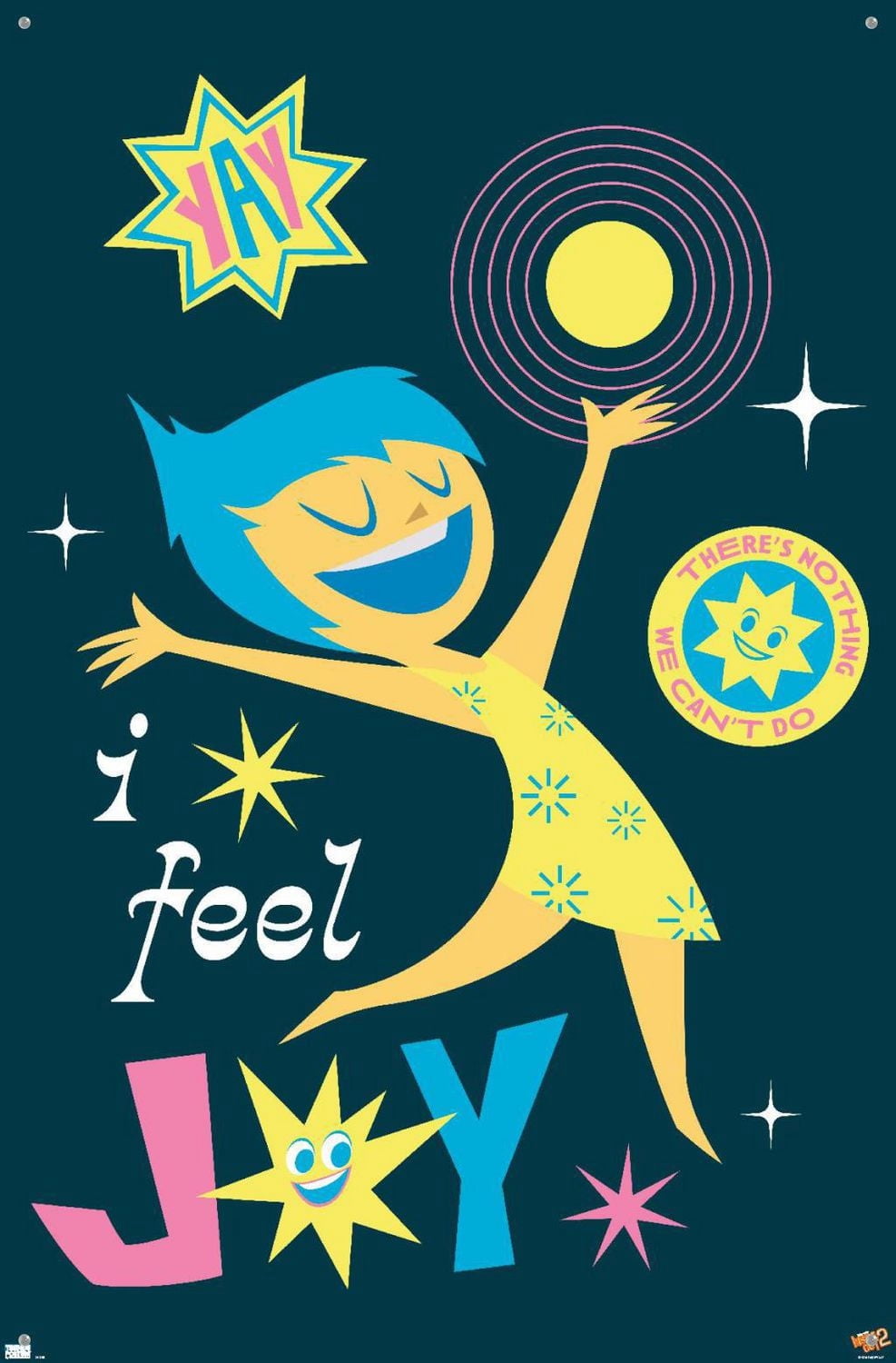 Disney Inside Out 2 - I Feel Joy Wall Poster, 14.725" x 22.375"