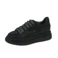 thumbnail image 4 of Sparkly Rhinestone Platform Sneakers Women's Bling Glitter Shoes, 4 of 10