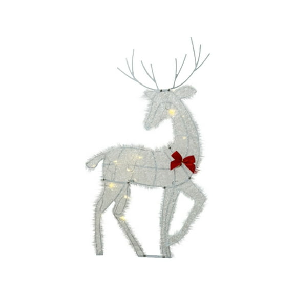 WEGFTDUOP White Flashing Reindeer Christmas Lights Reindeer Christmas Decorations Outdoor Patio Decorations