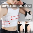 thumbnail image 2 of 20cm Vendaje Completo Pecho Cegado Transpirable Hebilla Lateral Super Apretado Tomboy Binder Trans Mujeres Toppangjing, 2 of 4