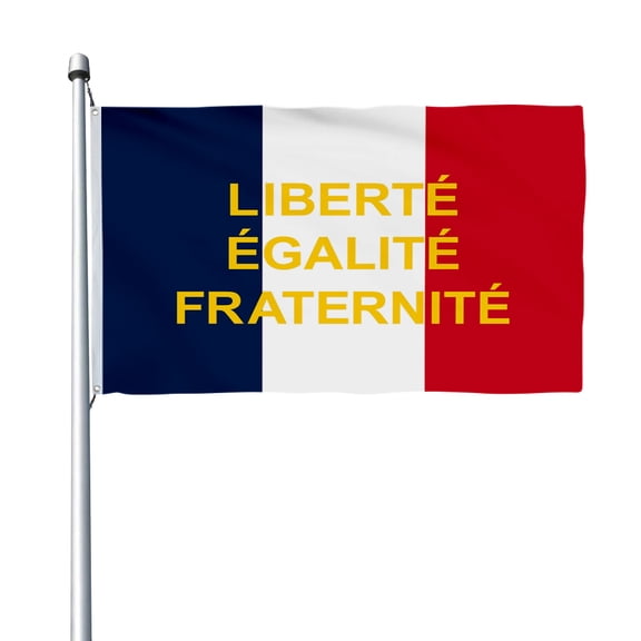 Aihccy France Liberté Egalité Fraternité Flag with Brass Grommets Size - 3x5Ft