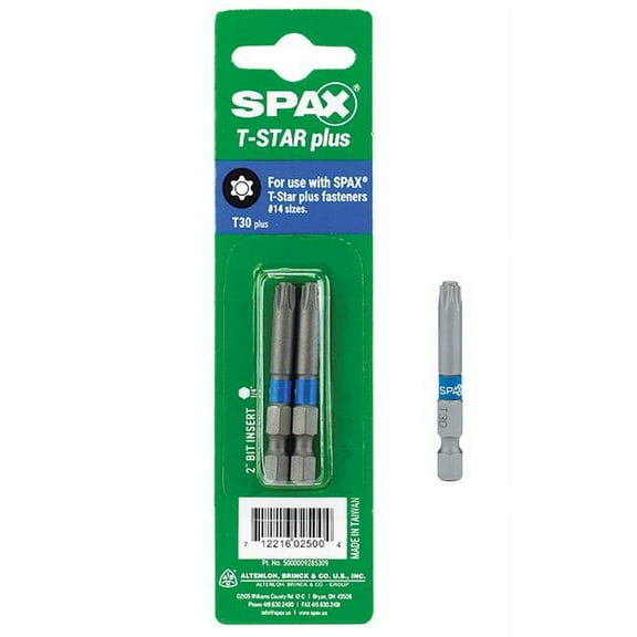 Spax 5028494 2 in. T-30 Drill & Driver Bit Steel, Pack of 10