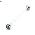 thumbnail image 2 of harmtty Men's Formal Shirt Collar Pin Rhinestone Bar Clasp Clip Barbell Lapel Stick,White, 2 of 7