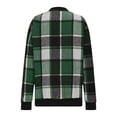 thumbnail image 6 of GEWSEY Flannel Jacket Women Stand Collar Long Sleeve Zip up Plaid Shackets Casual Warm Bomber Jackets Coats Fall Outfits (Green, XXL), 6 of 6