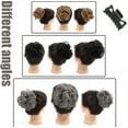 thumbnail image 2 of Janrevotw Grab Clip Hair Ring Claw Clip Messy Bun Wig Piece Wavy Curly Messy Bun Extension Claw Clip For Women Girls, 2 of 8