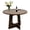Dark Brown, variant on Modern Farmhouse Round Dining Table for 4 – 43" Space-Saving Wooden Pedestal Table – Sturdy Cross Base – Perfect for Dining Room, Living Room, Apartment – Classic Natural Finish