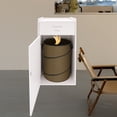 thumbnail image 4 of White Modern Rectangular Trash Can, 30L/27.24Qt. Ecological Board, 50kg Load-capacity. Swing-open Door, Top Platform. Freestanding, Ideal for Restaurants, Offices & Public Places, 4 of 16