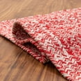 thumbnail image 2 of Super Area Rugs Country Farmhouse Braided Cotton Handmade Area Rug Red & White Rectangle 4' X 6' 4' x 6' Rectangle, 2 of 5