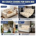 thumbnail image 6 of Xixirimido Dog Paws Print RV Couch Covers for Sofa Bed Anti-Slip Camper Couch Covers Stretch RV Jackknife Sofa Cover 2-Piece Backrest & Seat Slipcovers, 6 of 7