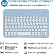Keyboard Case for Samsung Galaxy Tab S8/Tab S7 11 inch, Detachable BT Keyboard & Mouse, Round Key, Soft TPU Back Cover with S Pen Holder, PU Lightweight Slim Protective Cover