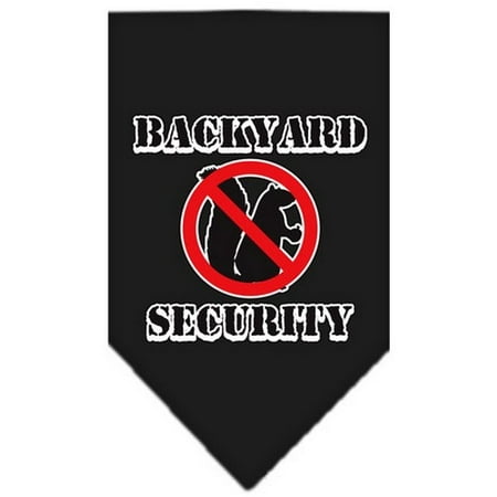 Backyard Security Screen Print Bandana Black Small