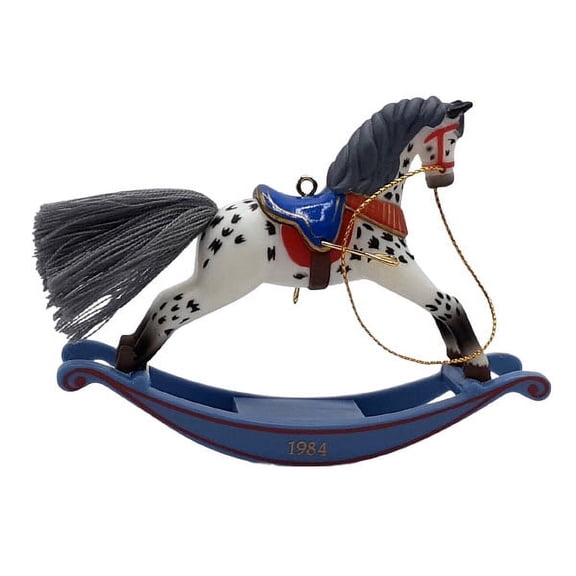 1984 Rocking Horse (Rocking Horse) Hallmark Keepsake Christmas Tree Ornament - QX4354