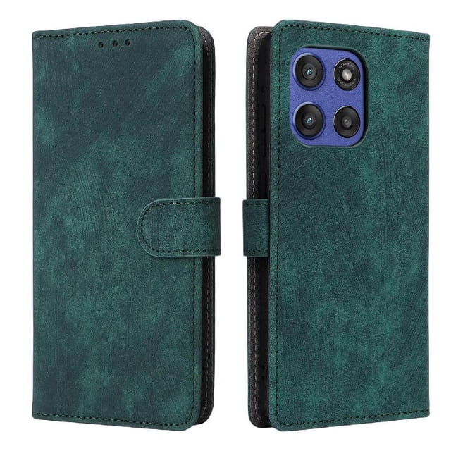 Phone Wallet Case for Motorola Moto Edge 60 Stylus with Stand - Leather Folio Cover & Card Slots Green