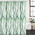 thumbnail image 2 of Green Weeping Eucalyptus Shower Curtain, Waterproof Shower Curtains for Bathroom, Spring Summer Country Leaves Washable Fabric Bathtub Curtain Set Bath Decor with 12 Hooks Standard 72"x72", 2 of 8