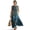 Blue Ink Painting Bamboo, variant on Oriental Beach Crane Print Women's Summer Tank Dress Crew Neck Maxi Dress with Pockets Breathable Beach Long Dresses Linen-Like Sundress Ladies Casual Dresses, 3XL
