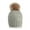 Gray, variant on Female Students Fall And Winter Wool Cap, Wool Ball Plus Velvet Fashion Fashion Warm Knit Cap