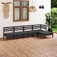 thumbnail image 1 of vidaXL 5 Piece Garden Lounge Set Solid Pinewood Black, 1 of 8